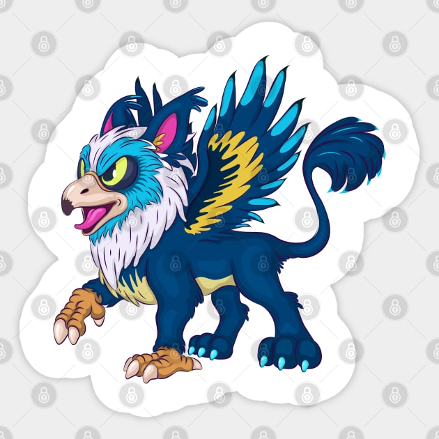 Fairy Cartoon Gryphon. Sticker by AndreKENO